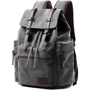 Canvas Backpack, Travel Backpacks Grey2